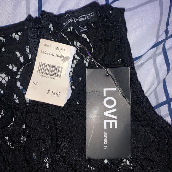 Black lace dress top - Picture 3 of 4